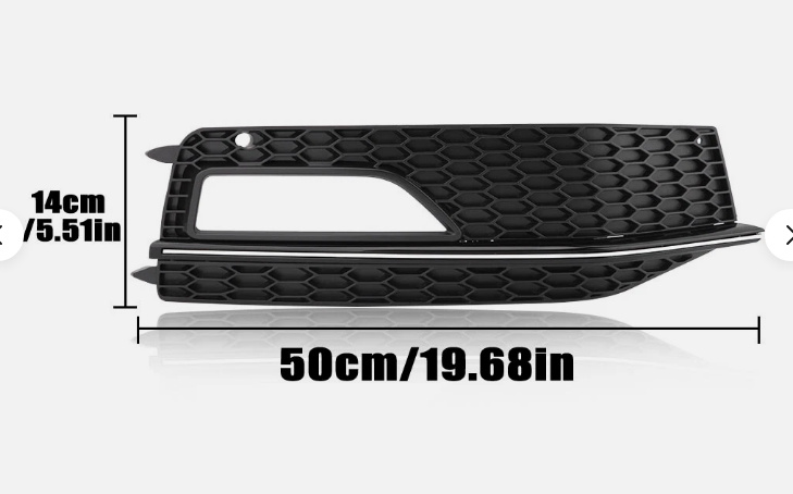 Base o soporte RH de neblinera, rejilla inferior — Audi A4 S-line / S4 2013-2016