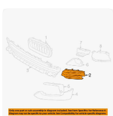 Rejilla exterior izquierda de bómper delantero, nueva OEM — BMW X2 F39 2018-2023